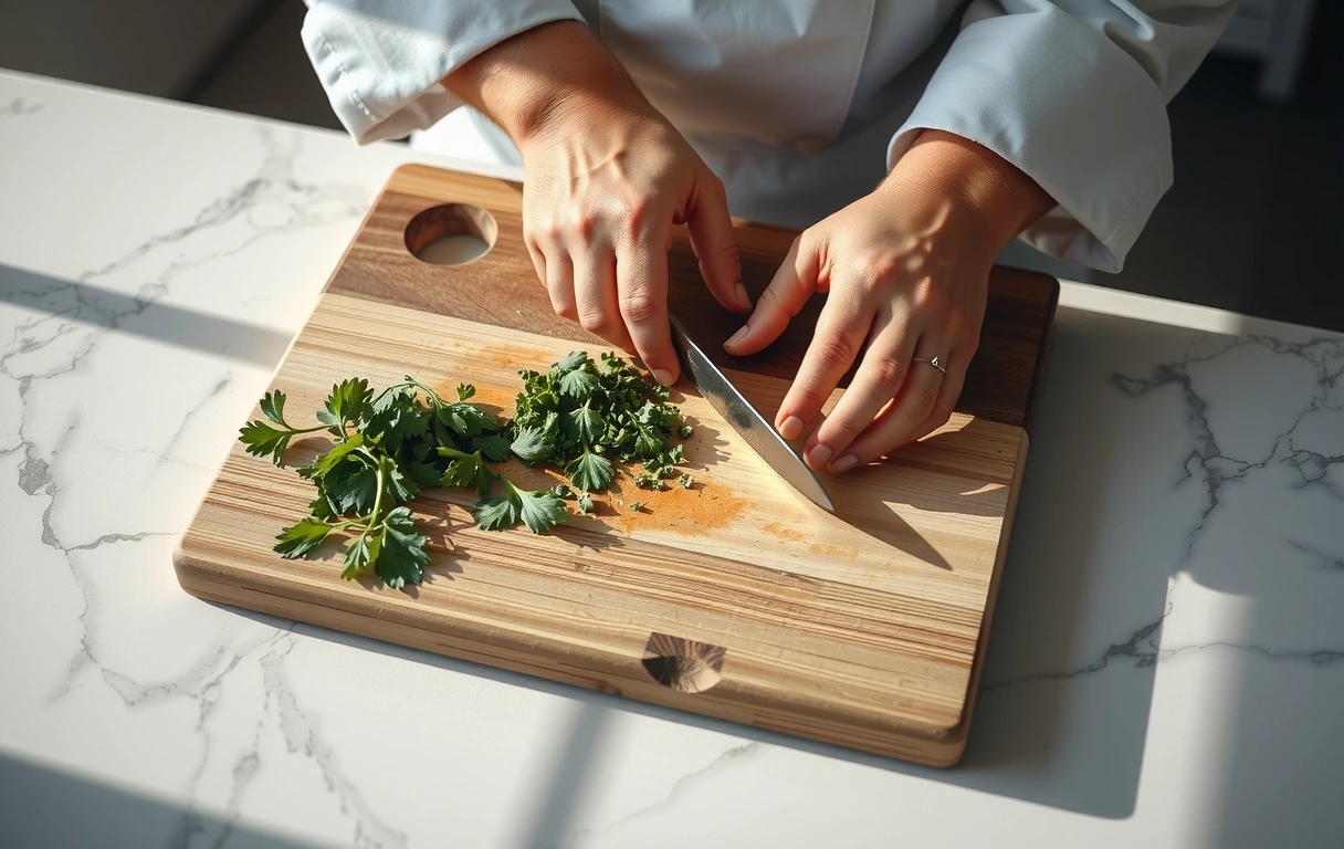 Präzises Handwerk in der Küche